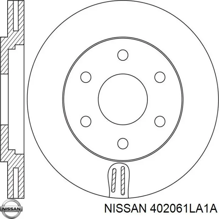Disco do freio dianteiro 402061LA1A Nissan/Infiniti