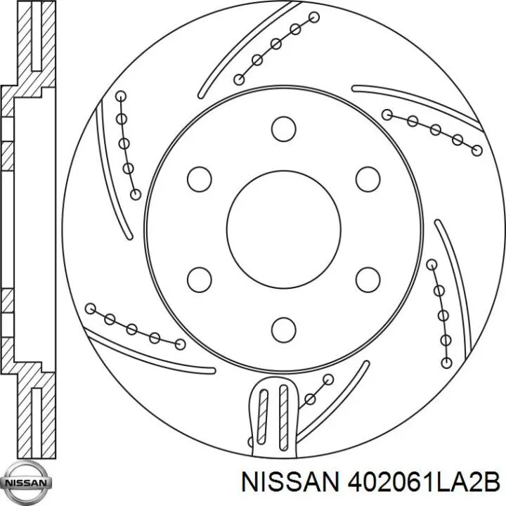 402061LA2B Nissan/Infiniti Disco do freio dianteiro