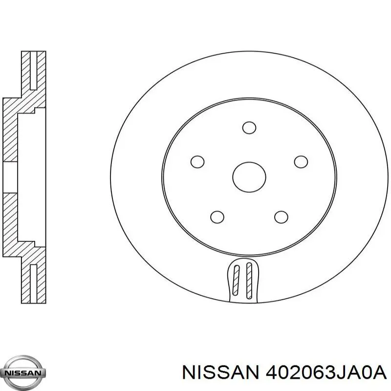 402063JA0A Nissan/Infiniti Disco do freio dianteiro