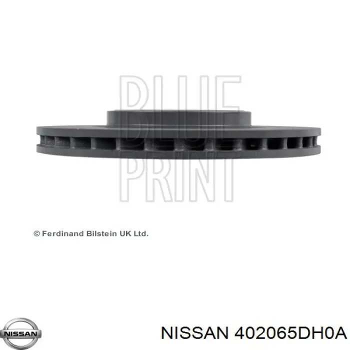 402065DH0A Nissan/Infiniti Disco do freio dianteiro