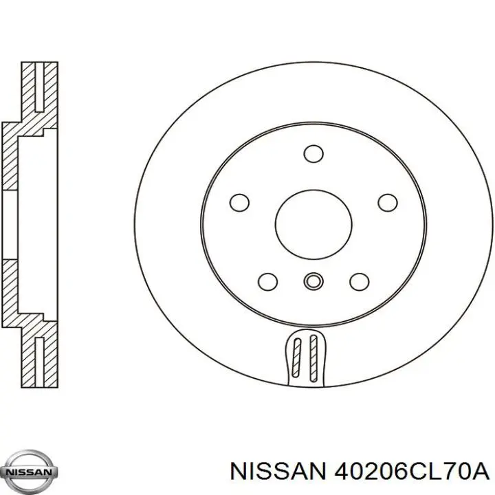 Compre 40206CL70A Nissan/Infiniti Disco do freio dianteiro