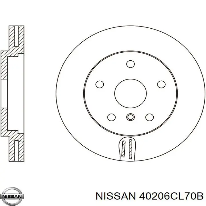 Compre 40206CL70B Nissan/Infiniti Disco do freio dianteiro