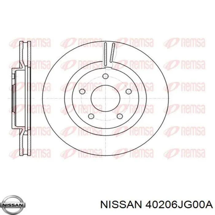 Compre 40206JG00A Nissan/Infiniti Disco do freio dianteiro