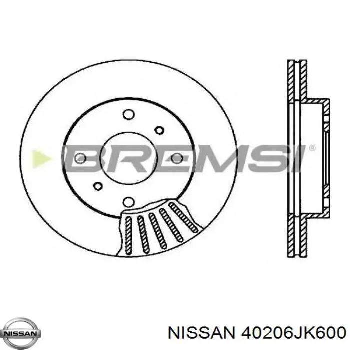 Disco do freio dianteiro Nissan/Infiniti 40206JK600 preço, a partir de 113,32 USD