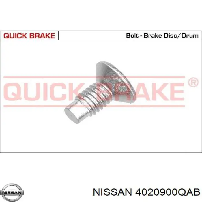 Compre 4020900QAB Nissan/Infiniti Parafuso do freio de suporte