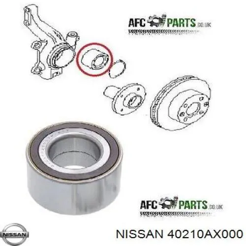 Rolamento de cubo dianteiro Nissan/Infiniti 40210AX000 preço, a partir de 35,18 USD