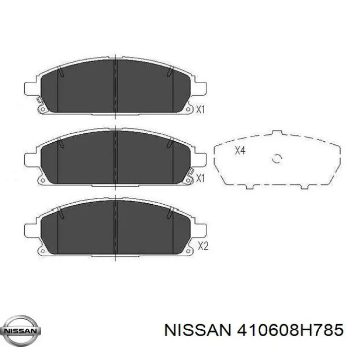 Sapatas do freio dianteiras de disco Nissan/Infiniti 410608H785 preço, a partir de 35,98 USD
