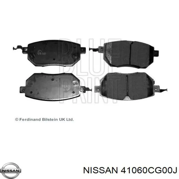 41060CG00J Nissan/Infiniti Sapatas do freio dianteiras de disco