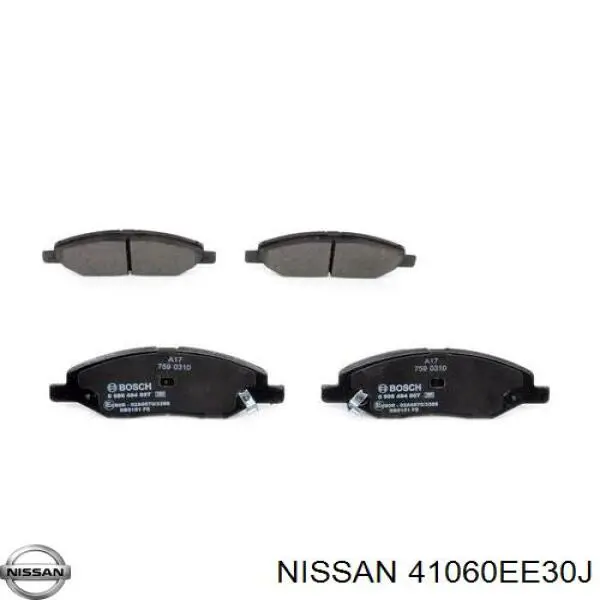 Compre 41060EE30J Nissan/Infiniti Sapatas do freio dianteiras de disco