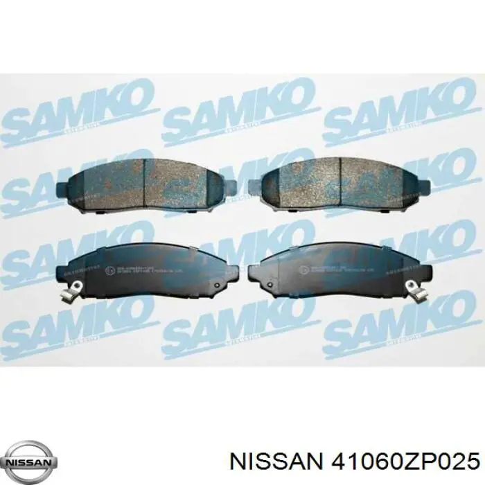41060ZP025 Nissan/Infiniti Sapatas do freio dianteiras de disco