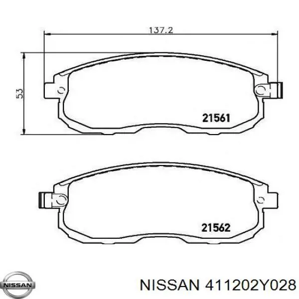 411202Y028 Nissan/Infiniti Kit de reparação de suporte do freio dianteiro