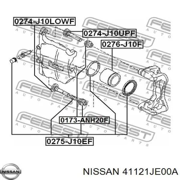 Pistão de suporte do freio dianteiro Nissan/Infiniti 41121JE00A preço, a partir de 16,80 USD