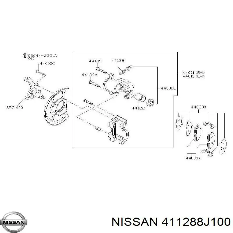 Compre 411288J100 Nissan/Infiniti Tubo de ligação de bombeio de suporte do freio dianteiro