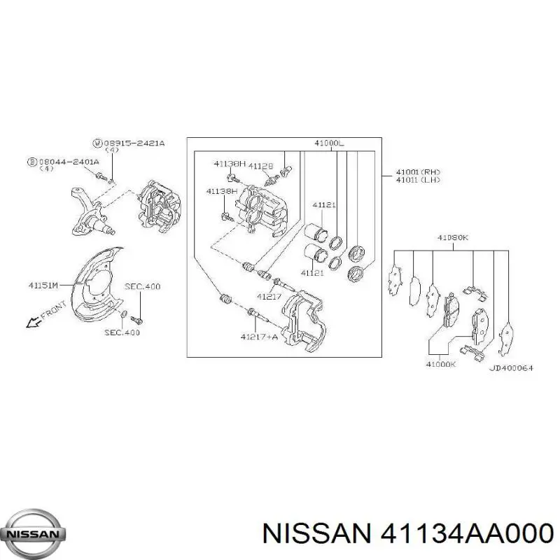Guia inferior de suporte dianteiro Nissan/Infiniti 41134AA000 preço, a partir de 13,18 USD