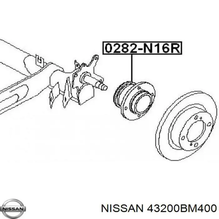Compre 43200BM400 Nissan/Infiniti Cubo traseiro