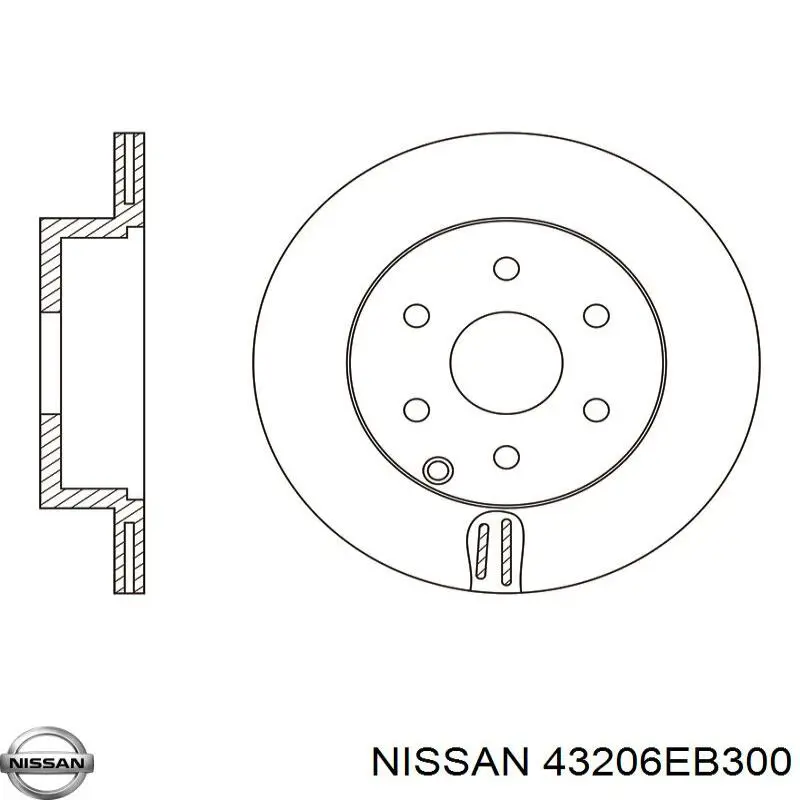 Compre 43206EB300 Nissan/Infiniti Disco do freio traseiro