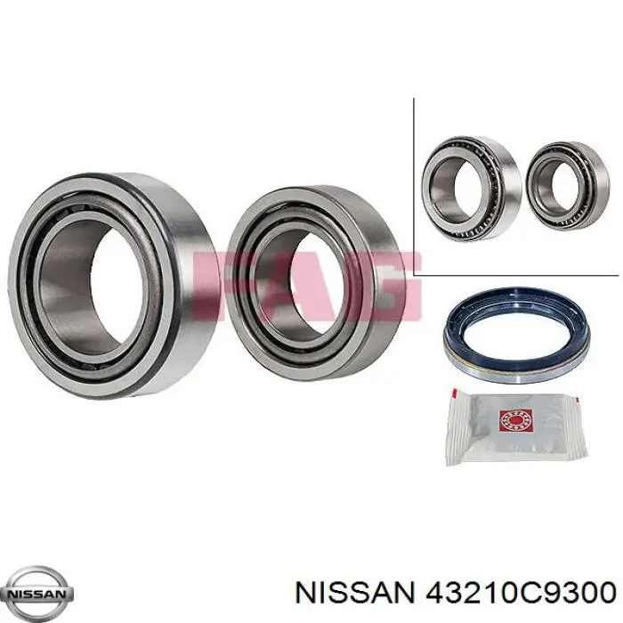 Rolamento interno de cubo dianteiro Nissan/Infiniti 43210C9300 preço, a partir de 58,05 USD