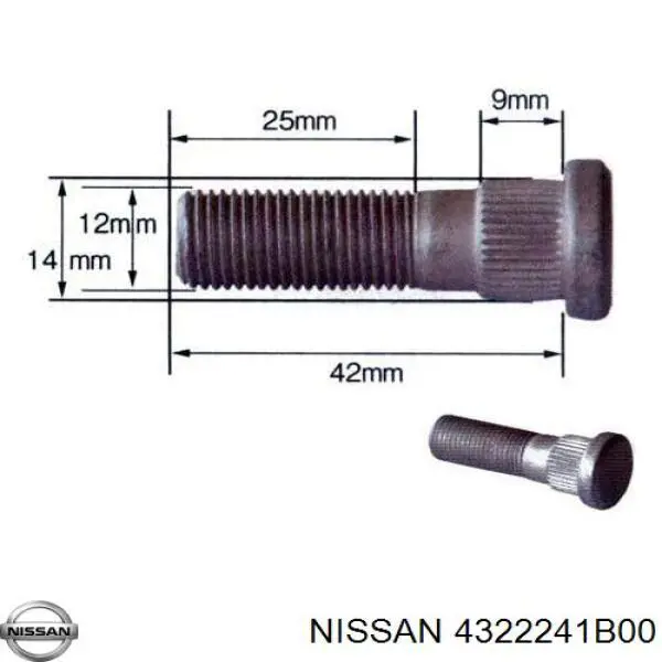 Compre 4322241B00 Nissan/Infiniti Parafuso de cubo
