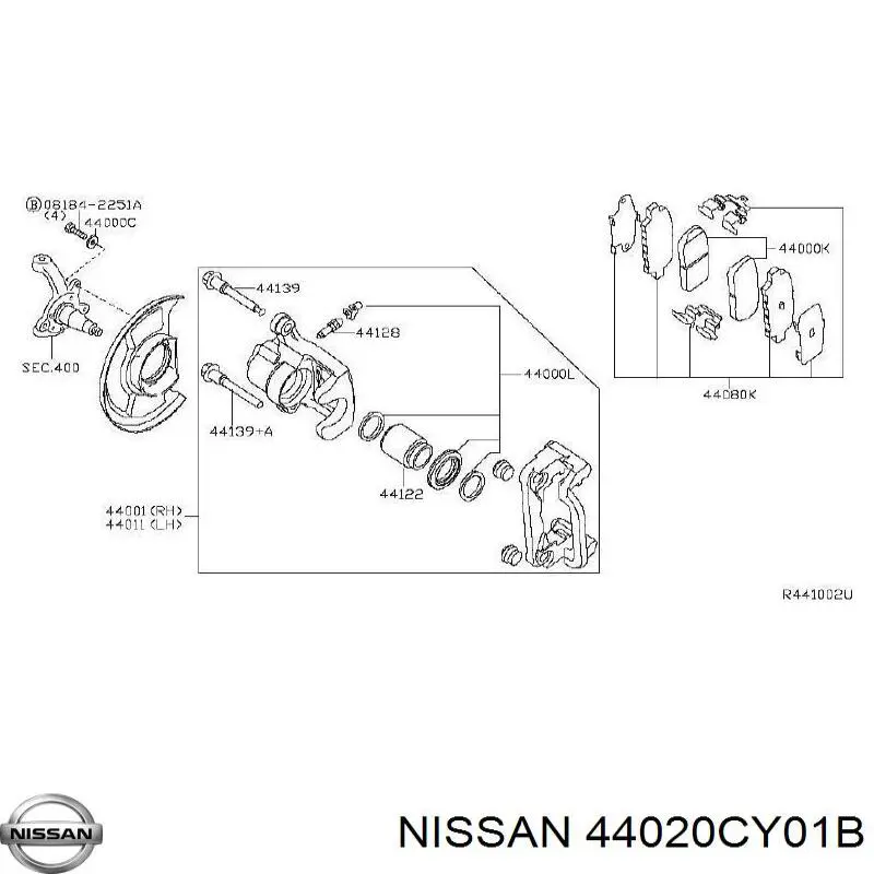 Proteção direita do freio de disco traseiro Nissan/Infiniti 44020CY01A preço, a partir de 80,66 USD