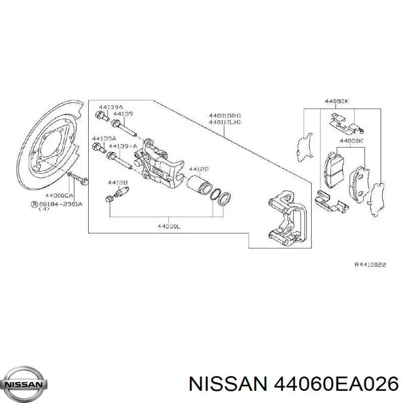 Sapatas do freio de estacionamento Nissan/Infiniti 44060EA026 preço, a partir de 45,41 USD