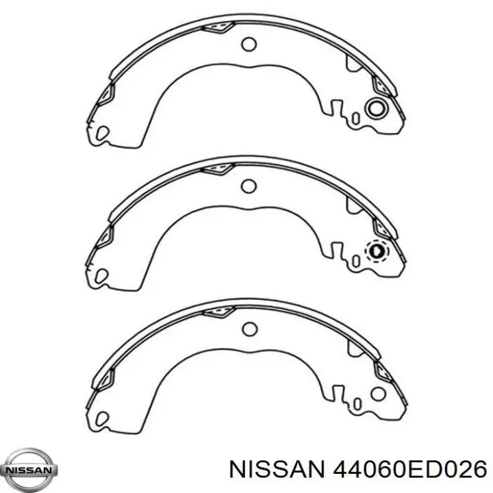 44060ED026 Nissan/Infiniti Sapatas do freio traseiras de tambor