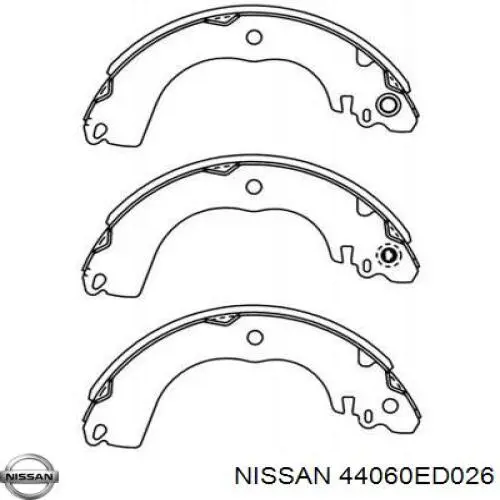 Sapatas do freio traseiras de tambor Nissan/Infiniti 44060ED026 preço, a partir de 30,58 USD