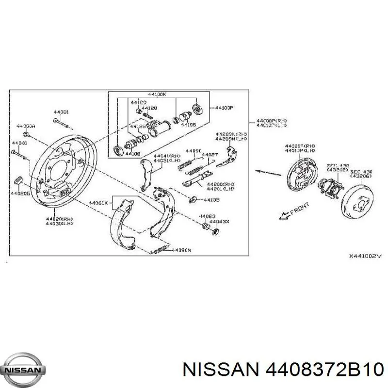 Nissan/Infiniti 4408372B10 preço, a partir de 13,18 USD