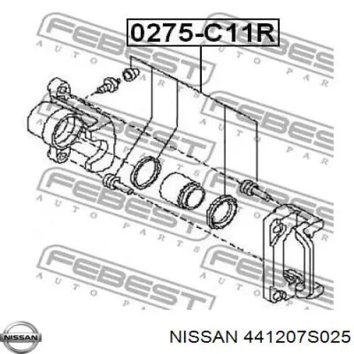 Kit de reparação de suporte do freio traseiro Nissan/Infiniti 441207S025 preço, a partir de 11,09 USD