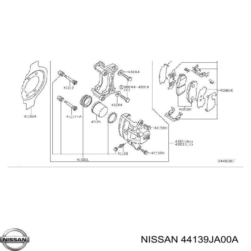 44139JA00A Nissan/Infiniti Guia de suporte dianteiro