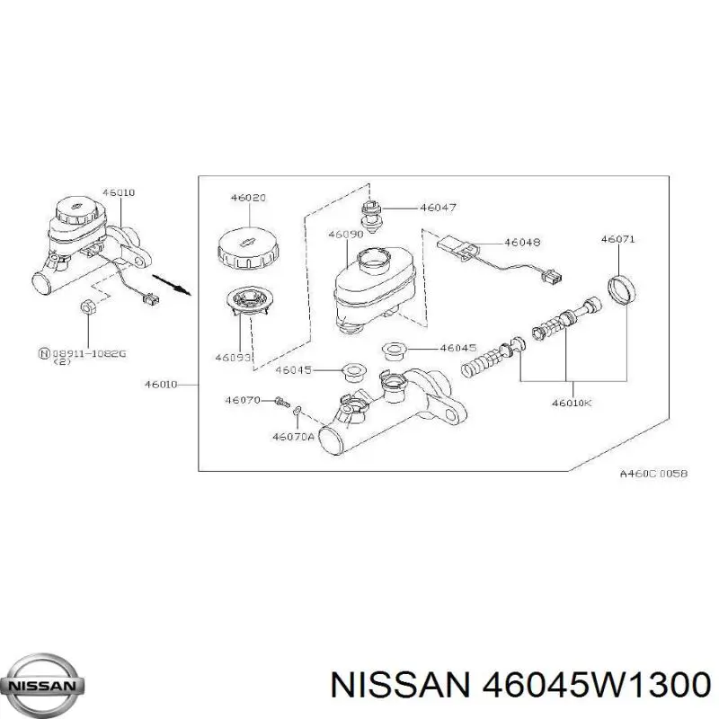  Nissan/Infiniti 46045W1300 preço, a partir de 29,02 USD