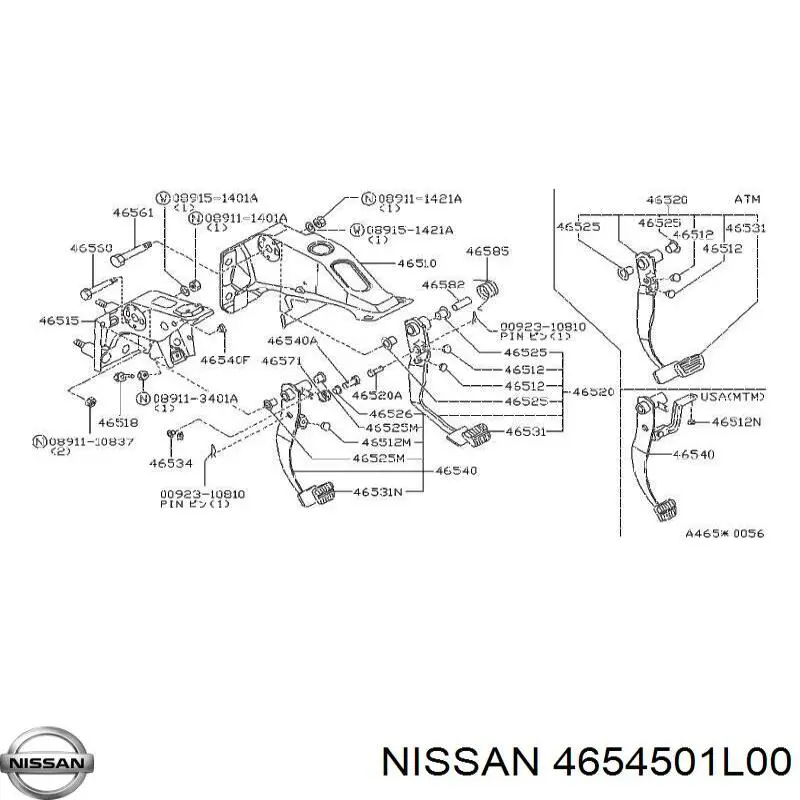 4654501L00 Nissan/Infiniti 