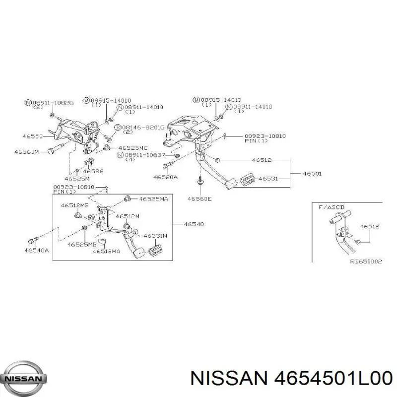  Nissan/Infiniti 4654501L00 preço, a partir de 6,63 USD