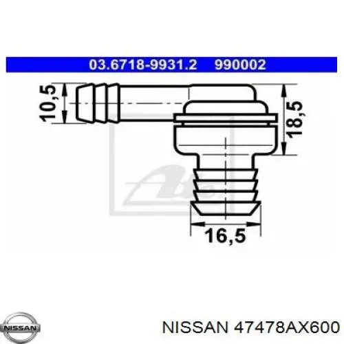  Nissan/Infiniti 47478AX600 preço, a partir de 5,47 USD