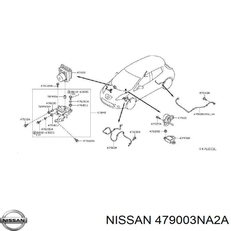 479003NA2A Nissan/Infiniti Sensor ABS traseiro