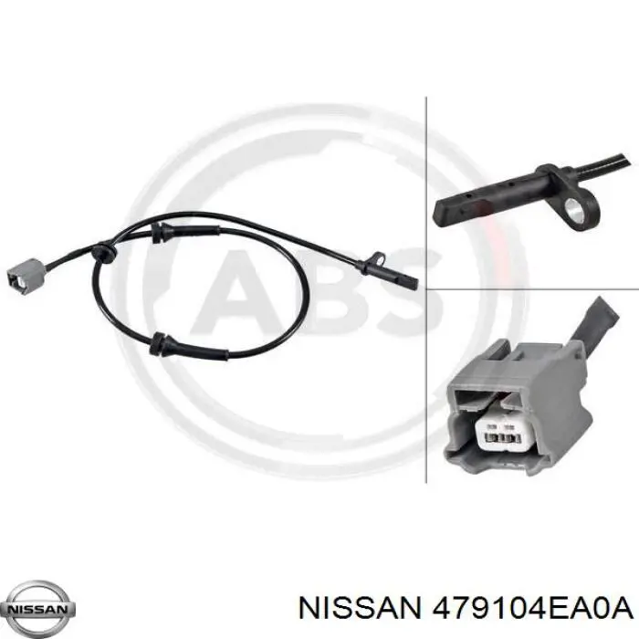 479104EA0A Nissan/Infiniti Sensor dianteiro de ABS