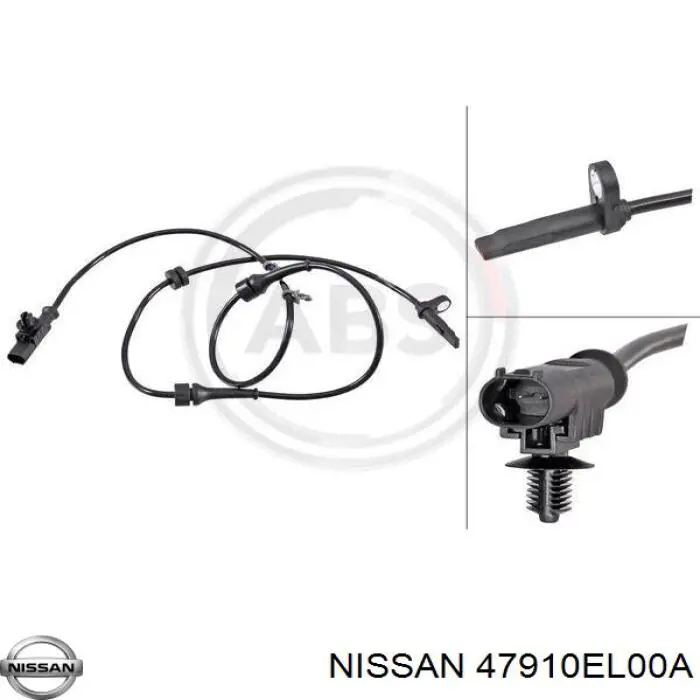 47910EL00A Nissan/Infiniti Sensor dianteiro de ABS