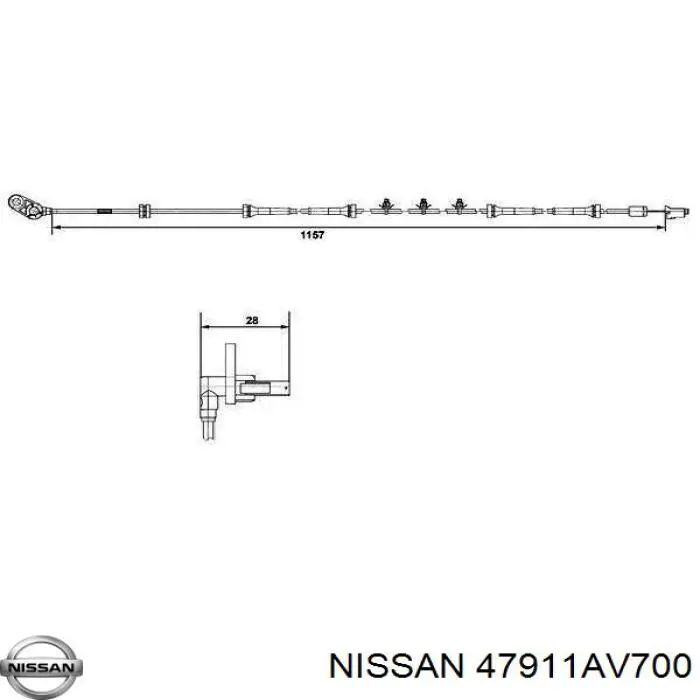 Compre 47911AV700 Nissan/Infiniti Sensor ABS dianteiro esquerdo