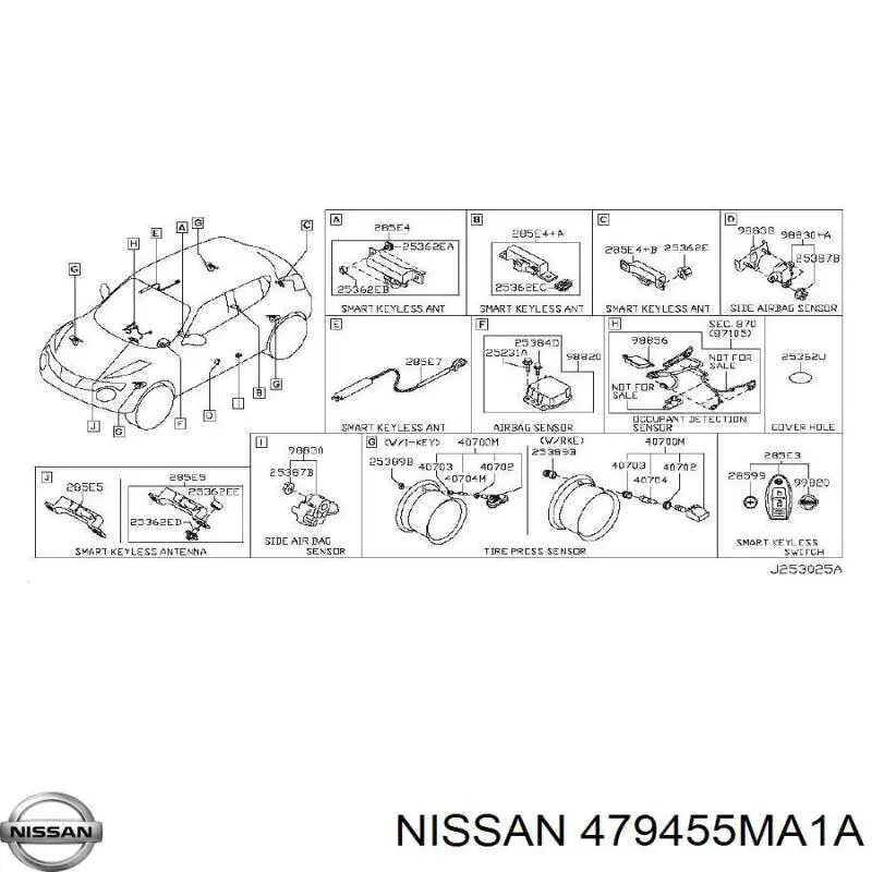 Sensor do ângulo de viragem do volante de direção Nissan/Infiniti 479455MA1A preço, a partir de 73,25 USD