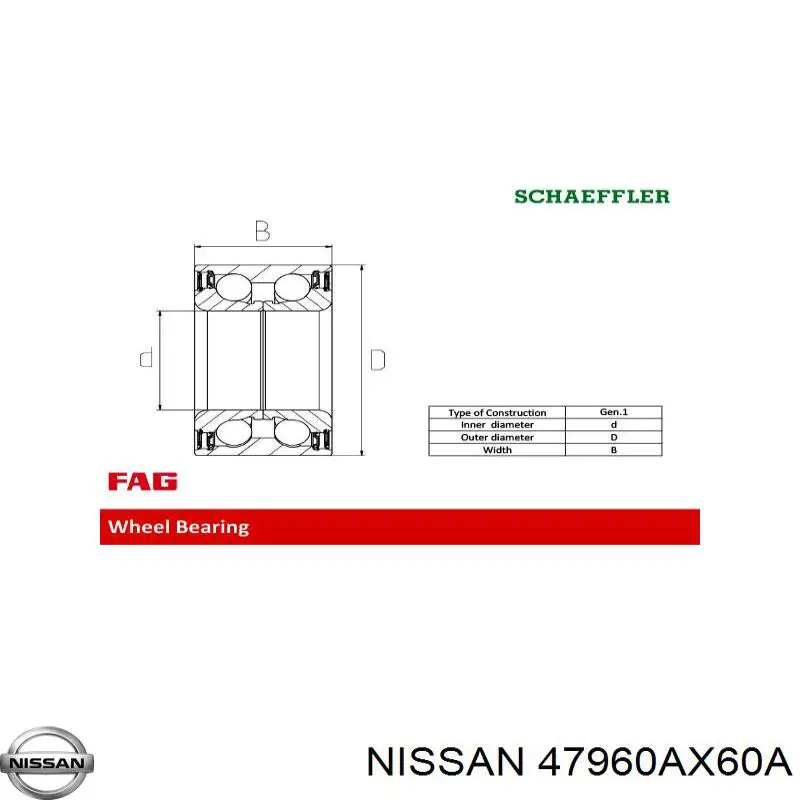 47960AX60A Nissan/Infiniti Anel de ABS