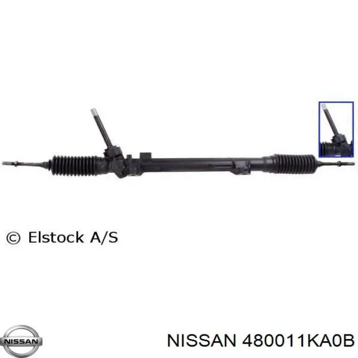 480011KA0B Nissan/Infiniti Cremalheira da direção