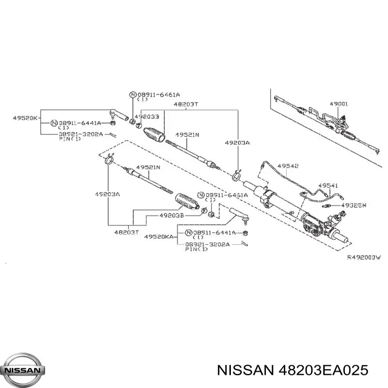 Bota de proteção do mecanismo de direção (de cremalheira) Nissan/Infiniti 48203EA025 preço, a partir de 9,46 USD