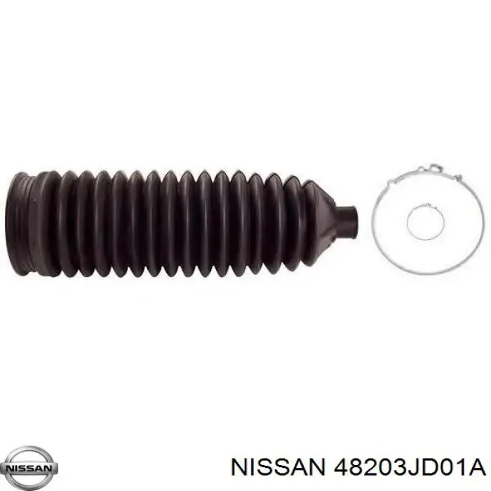 48203JD01A Nissan/Infiniti Bota de proteção do mecanismo de direção (de cremalheira)