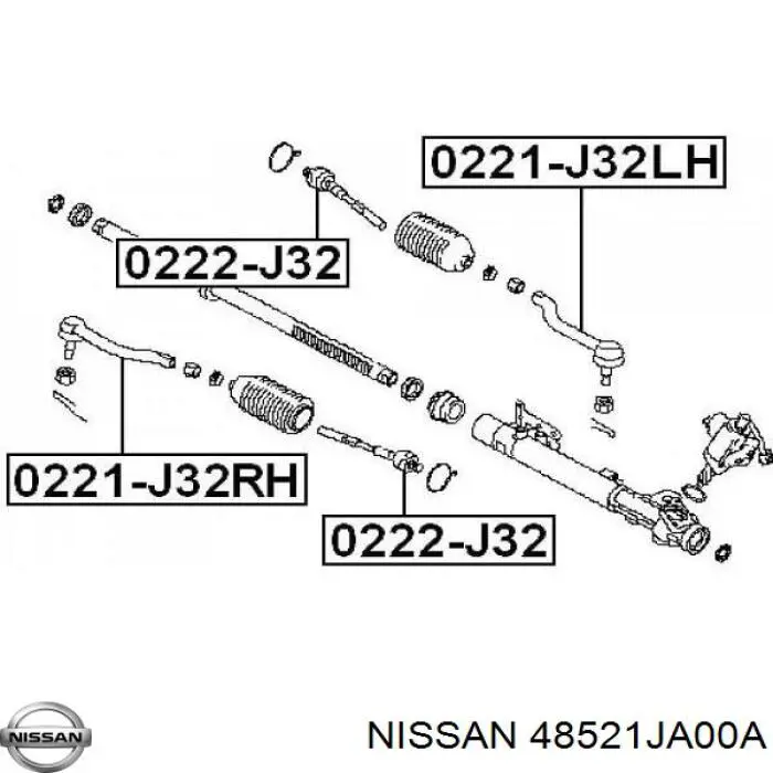 Tração de direção Nissan/Infiniti 48521JA00A preço, a partir de 21,10 USD