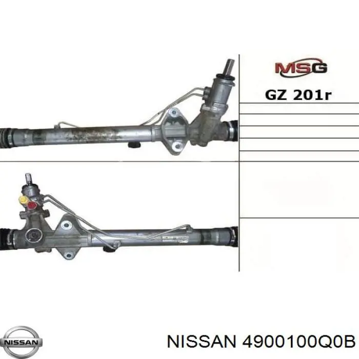 4900100Q0B Nissan/Infiniti Cremalheira da direção