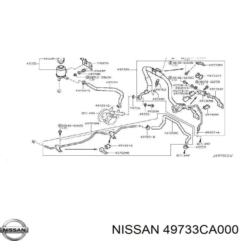  Nissan/Infiniti 49733CA000 preço, a partir de 23,74 USD