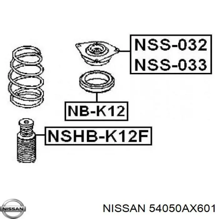 Pára-choque (grade de proteção) de amortecedor dianteiro + bota de proteção Nissan/Infiniti 54050AX601 preço, a partir de 9,92 USD