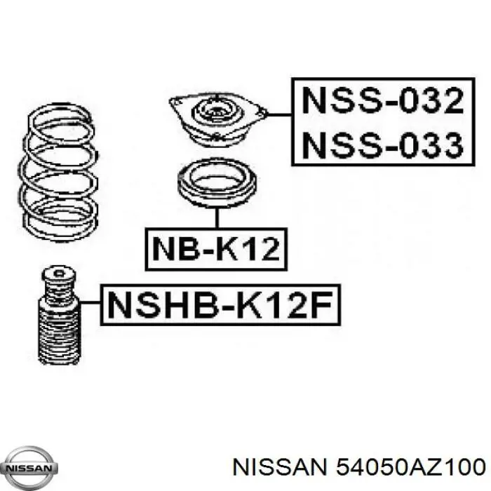 Pára-choque (grade de proteção) de amortecedor dianteiro + bota de proteção Nissan/Infiniti 54050AZ100 preço, a partir de 9,92 USD