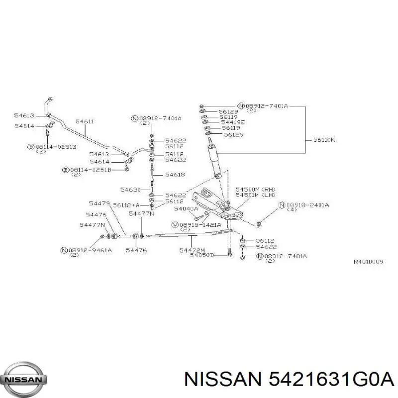  Nissan/Infiniti 5421631G0A preço, a partir de 15,43 USD
