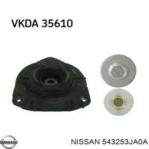 543253JA0A Nissan/Infiniti Rolamento de suporte do amortecedor dianteiro