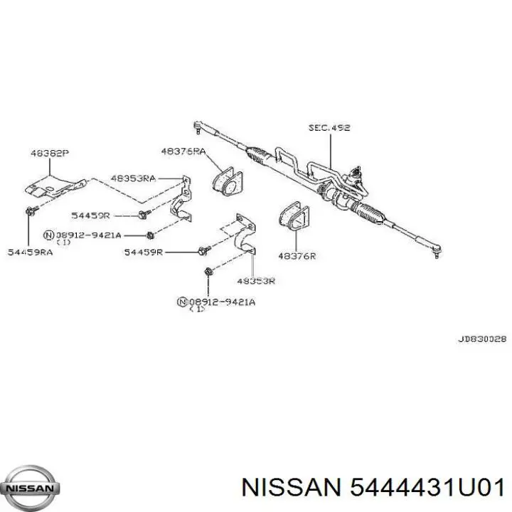 Bucha de fixação esquerda da cremalheira da direção Nissan/Infiniti 5444431U01 preço, a partir de 59,19 USD